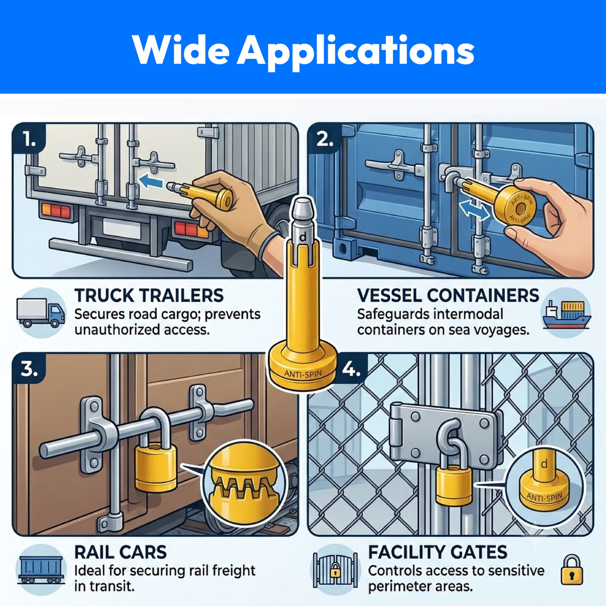 Implemental Container Seal-Pack of 5 - 1