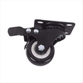1.5 INCH Rubber PU Castor Wheel(Black)Break-Set of 2