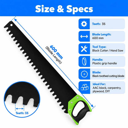 Block cutter with Plastic Handle Teeth:35-600mm(Block Aari)