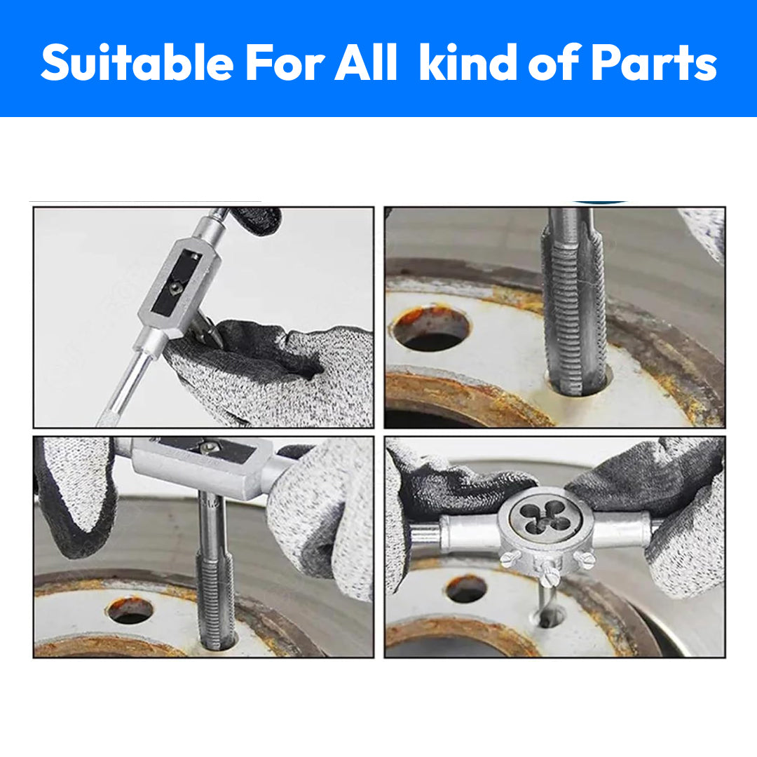 32 PCS Tap and Round Die Set 1/4" BSW to 3/4"BSW