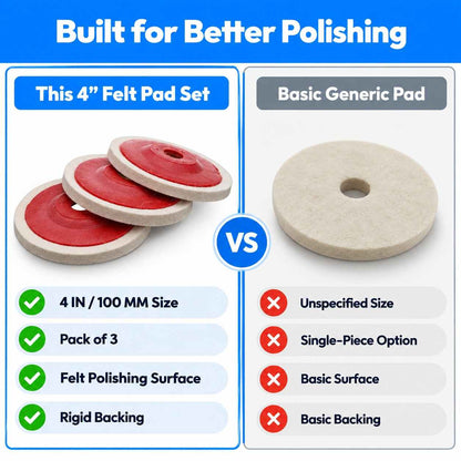 4 Inch Polishing Disc Pad - Pack of 3