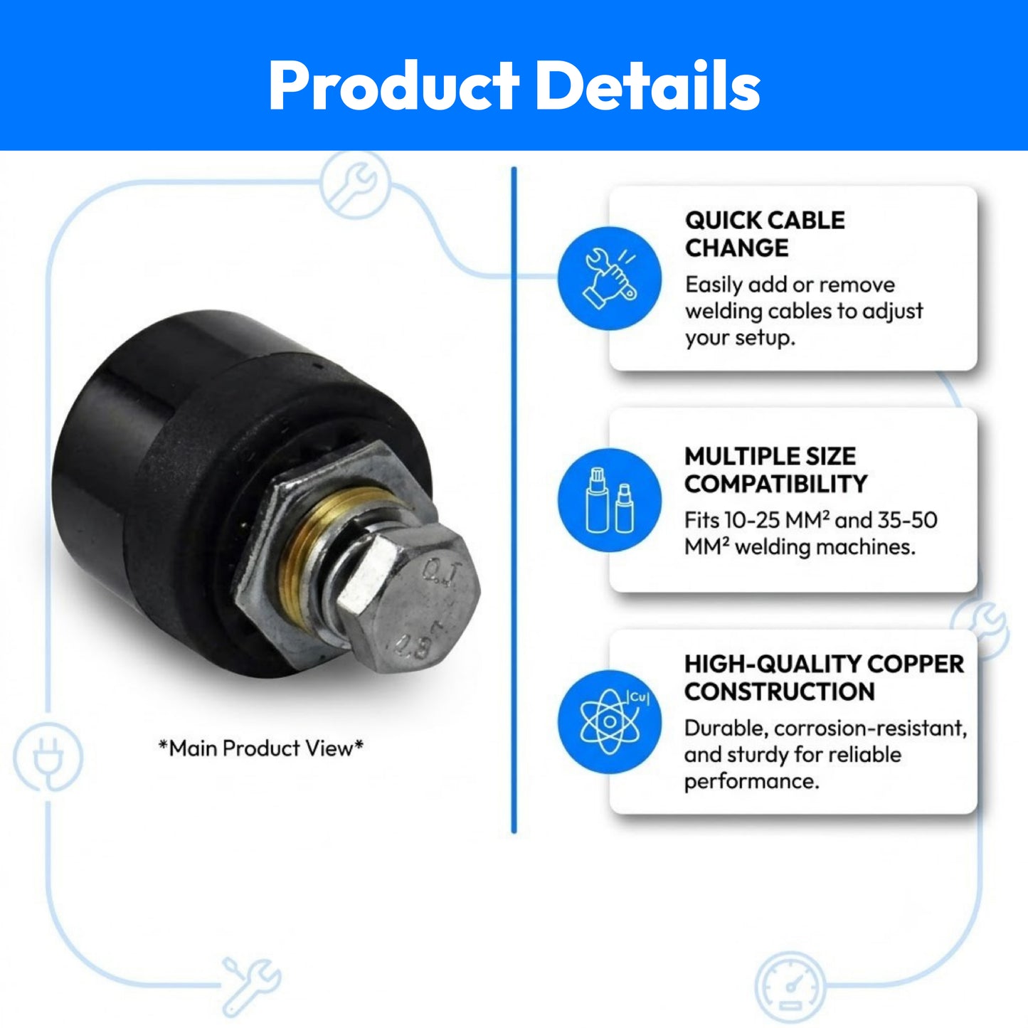 ARC Welding Cable Connector Female(Set of 2)