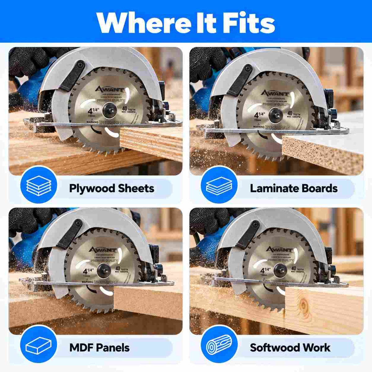 Implemental AWANT CARBIDE TIPPED SAW BLADE 4" - 1