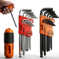 HORUSDY Allen Wrench Set, Hex Key Set Long Arm Ball End Hex Wrench Set, Inch/Metric T Handle Allen Wrench Set