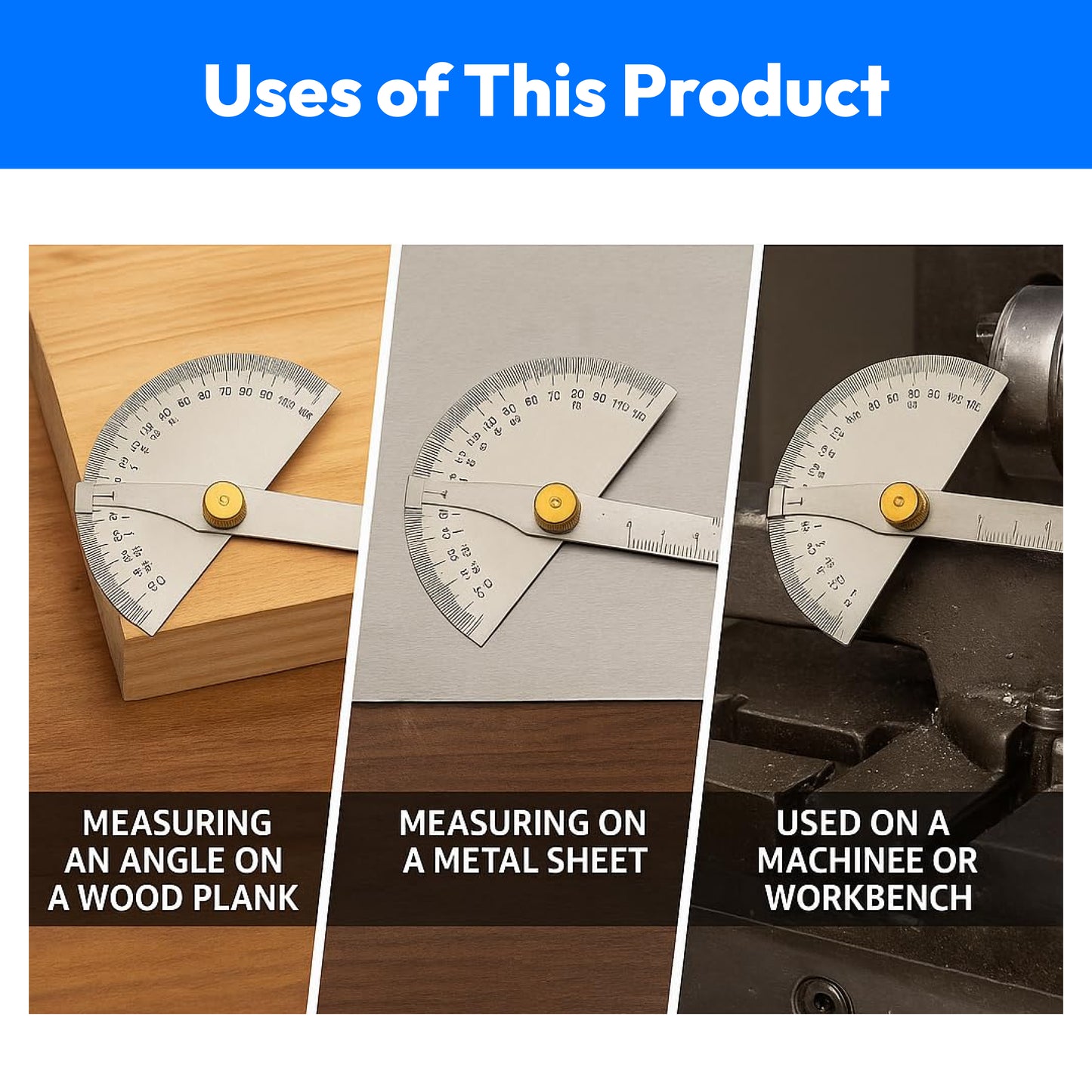 Angle Finder Arm Rule 0-180 Degrees-150MM