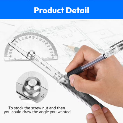 Angle Finder Arm Rule 0-180 Degrees-150MM