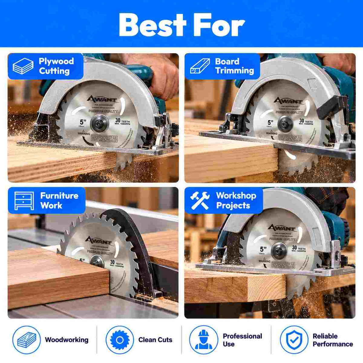 Implemental Awant Circular Saw Blade(125MM X 20MM X 30T) - 1