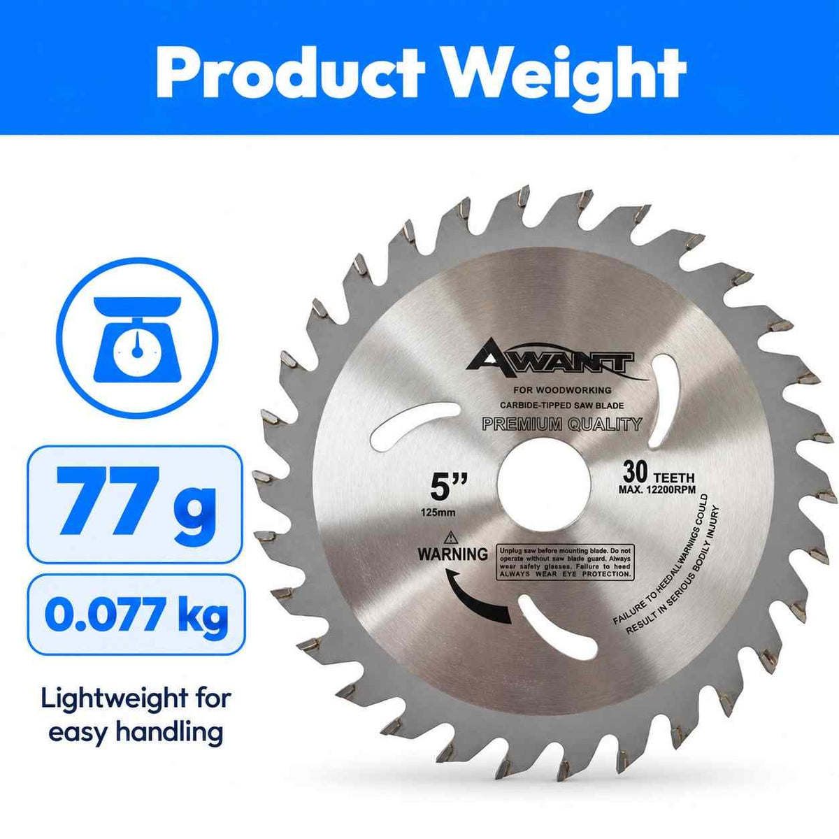 Implemental Awant Circular Saw Blade(125MM X 20MM X 30T) - 1