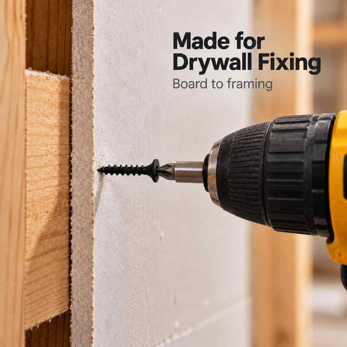 Black Drywall Gypsum Screws - Pack of 100pcs