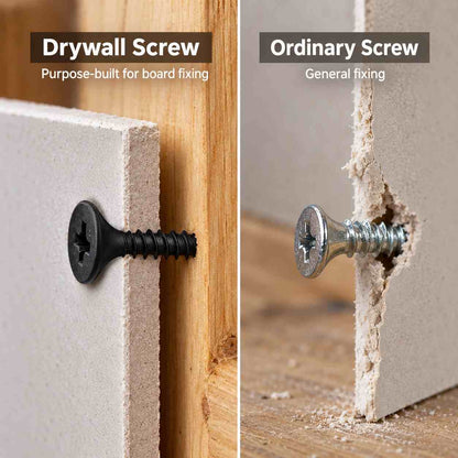 Black Drywall Gypsum Screws - Pack of 100pcs
