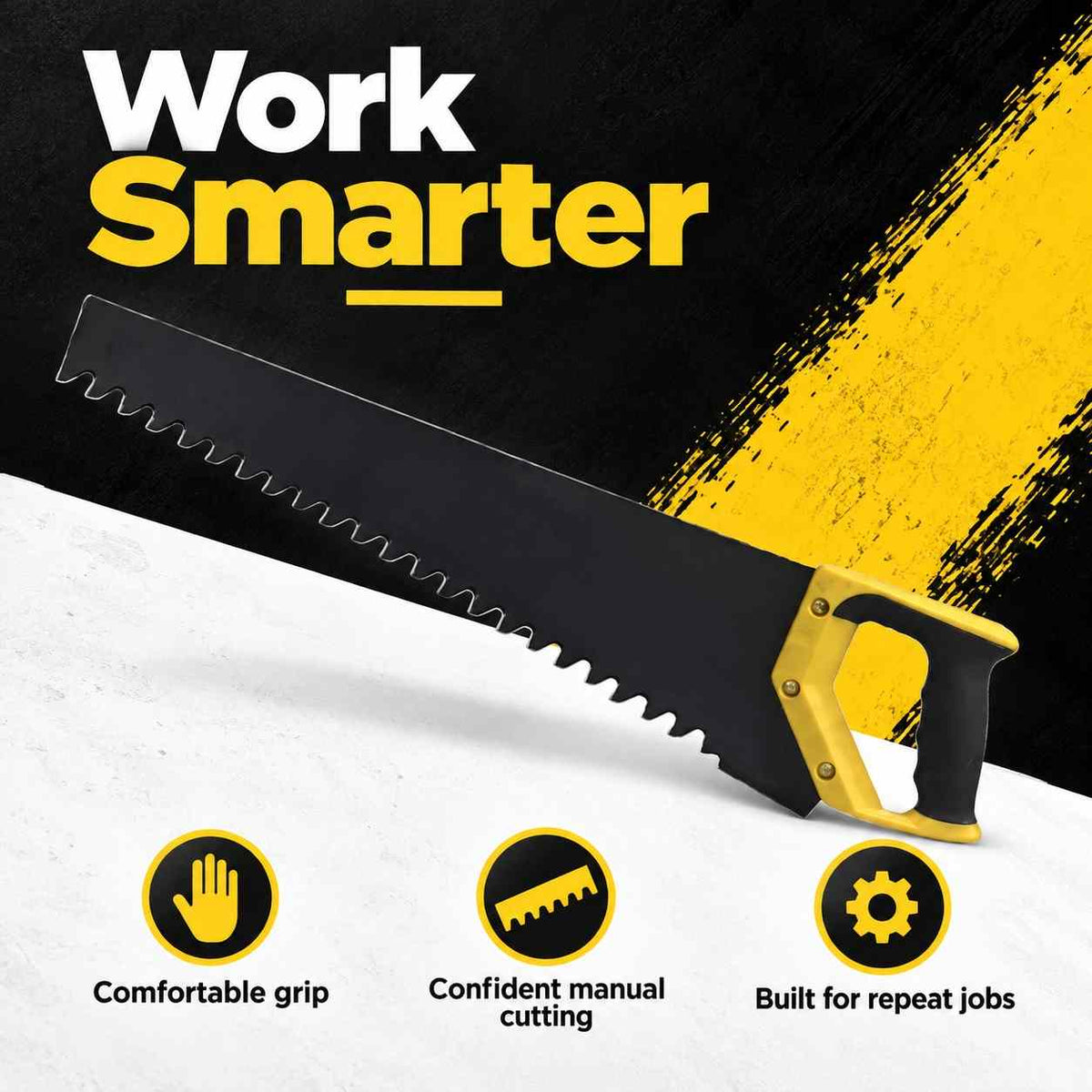 Implemental Block cutter with Plastic Handle Teeth:35-600mm(Block Aari) - 1