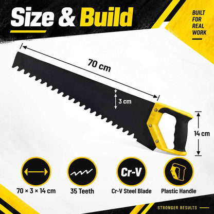 Implemental Block cutter with Plastic Handle Teeth:35-600mm(Block Aari) - 1