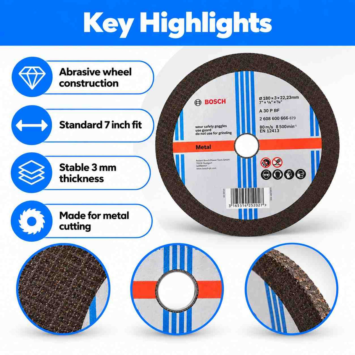 Bosch 7 Inch Cutting Wheel-3 mm