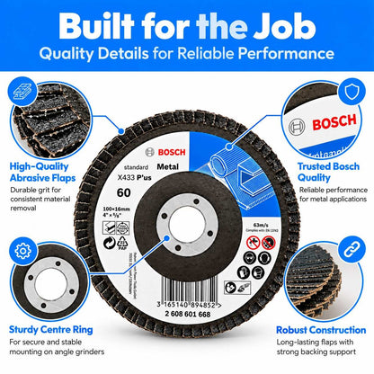 Bosch Flap Disc 5 Inch Dia-60 Grit