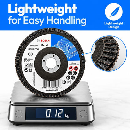Bosch Flap Disc 5 Inch Dia-60 Grit