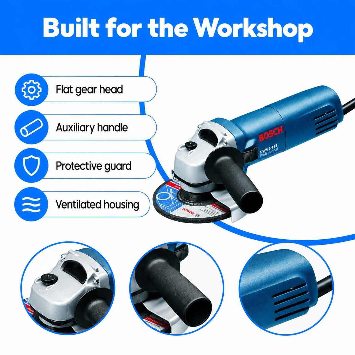 Bosch GWS 6-125 Professional Angle Grinder