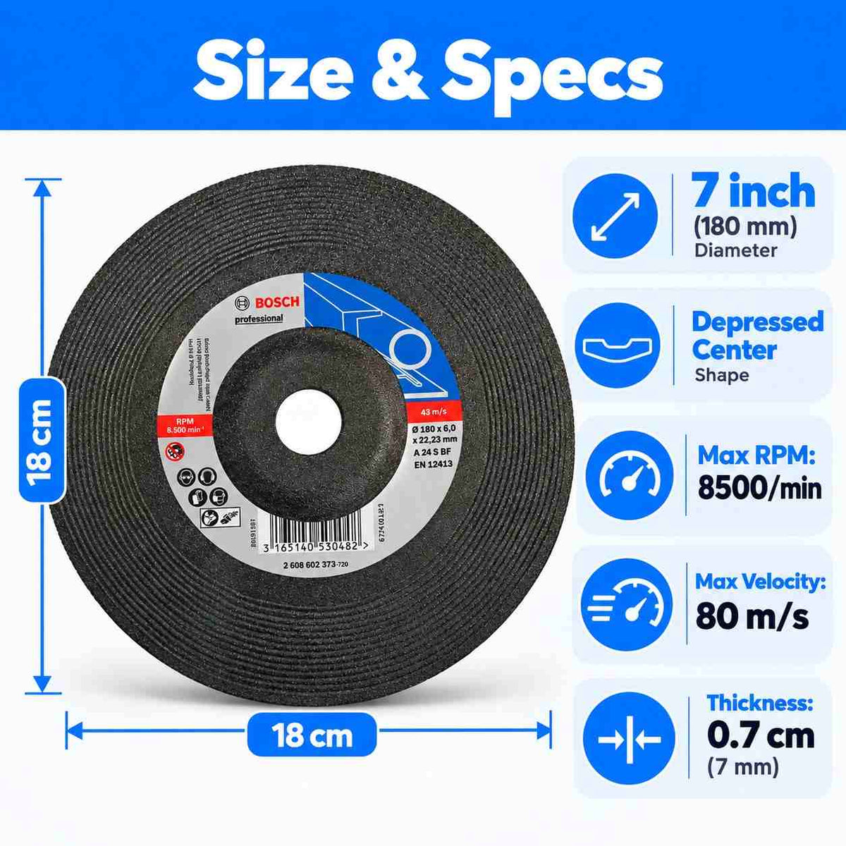 Bosch Grinding Wheel-7inch