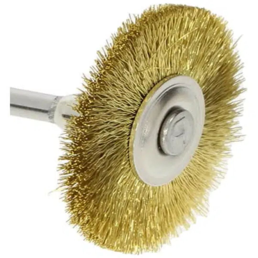 Round Brush Polishing Brush Brass Wire (Pack of 5)