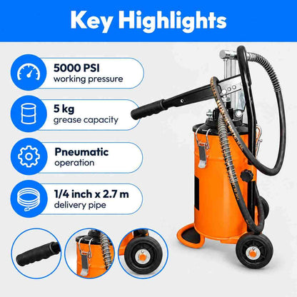 Bucket Grease Pump 5 KG 5000 Psi Grease Dispenser