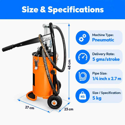Bucket Grease Pump 5 KG 5000 Psi Grease Dispenser