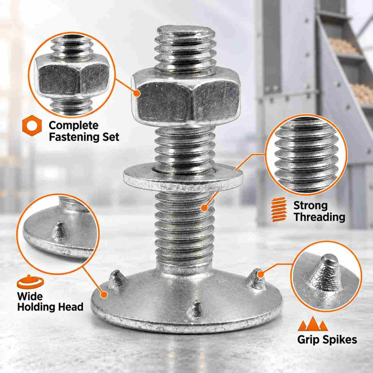 Bucket elevator bolt 8X25mm