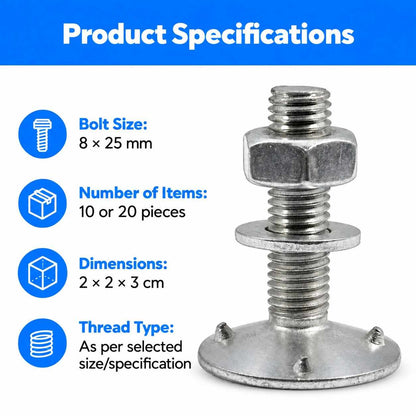 Bucket elevator bolt 8X25mm