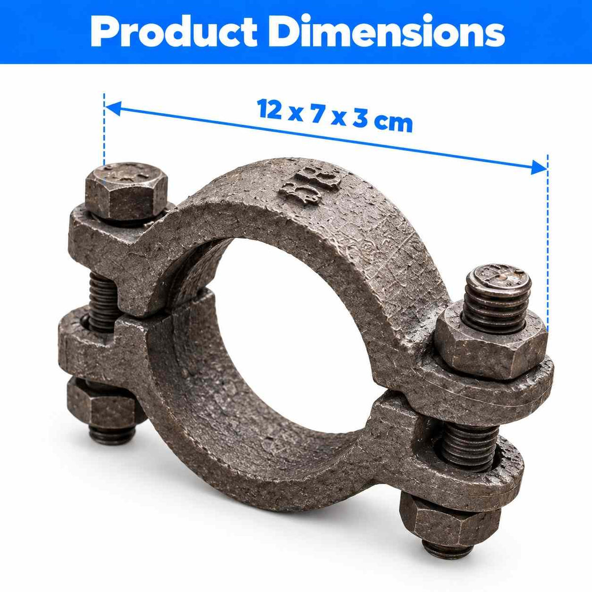 C.I Double Bolt Hydraulic Hose Clamp No. 68- 2 1/2 INCH