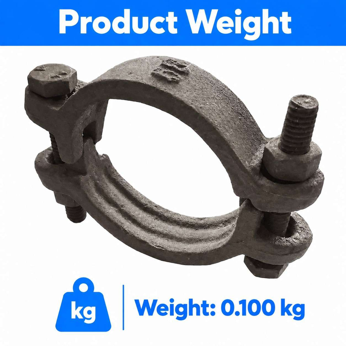 C.I Double Bolt Hydraulic Hose Clamp No. 68- 2 1/2 INCH