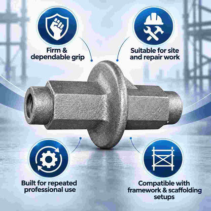 CI Water Stopper Wing Nut Joint Size:100mm, Thread:16mm (Pack of 5)