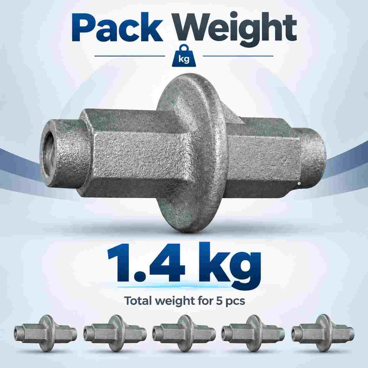 CI Water Stopper Wing Nut Joint Size:100mm, Thread:16mm (Pack of 5)
