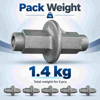 CI Water Stopper Wing Nut Joint Size:100mm, Thread:16mm (Pack of 5)