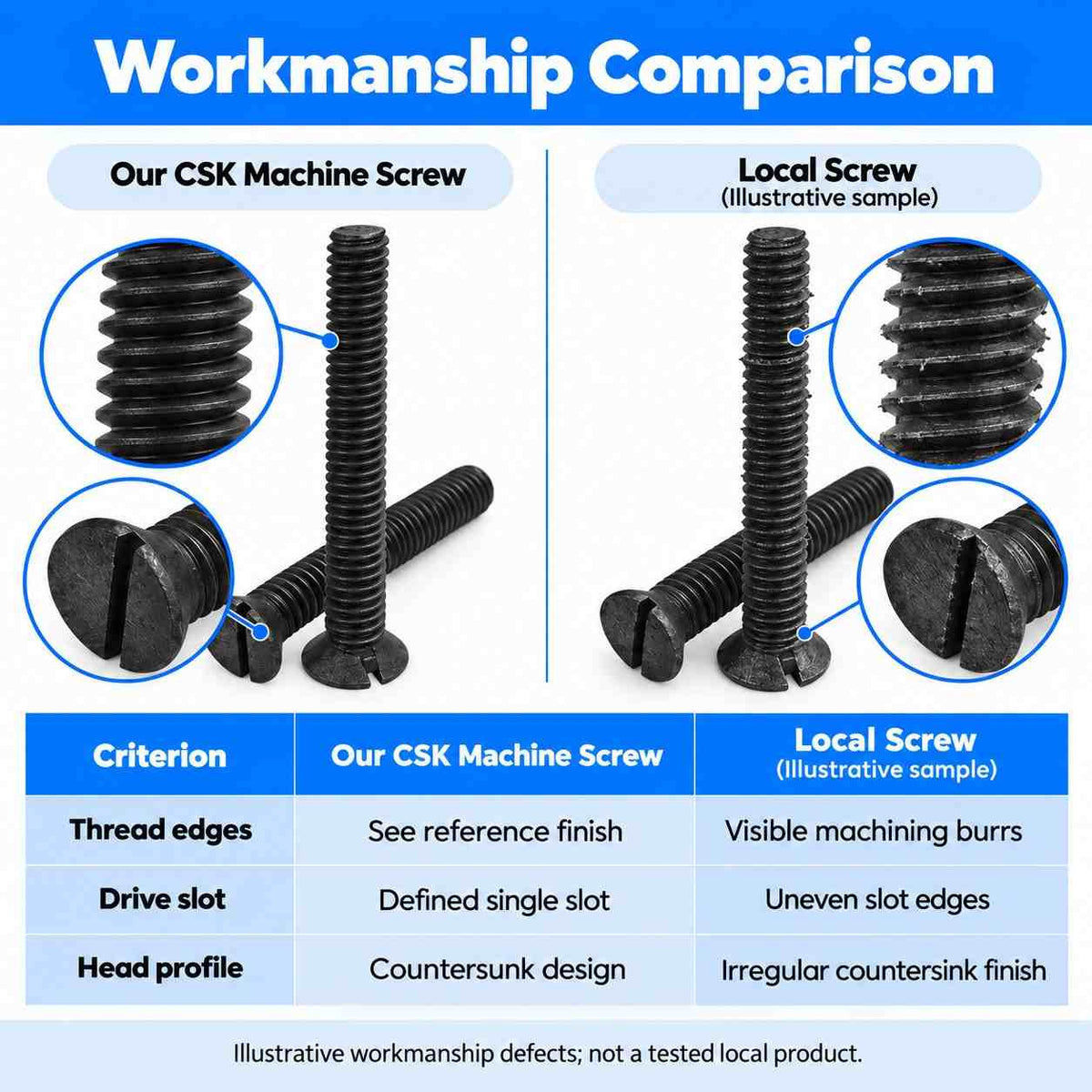CSK Machine Screw Industrial Use