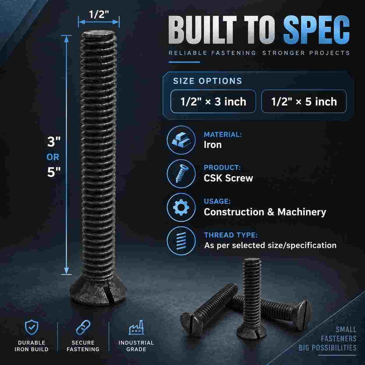 CSK Machine Screw Industrial Use