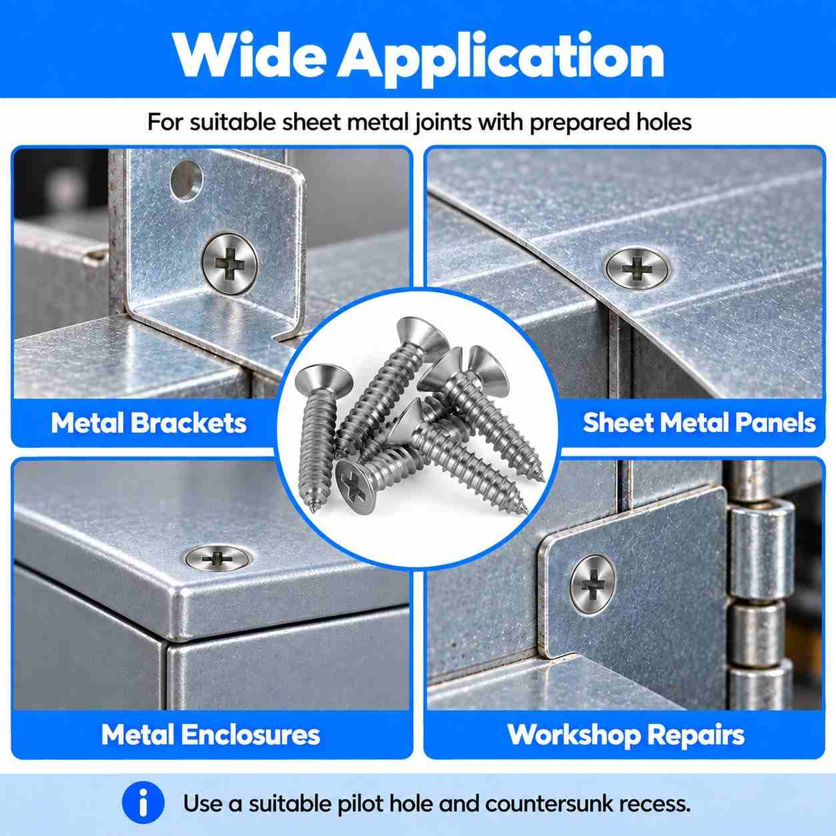 CSK Philip S.S Sheet Metal Screw 6 X 19mm-200pcs