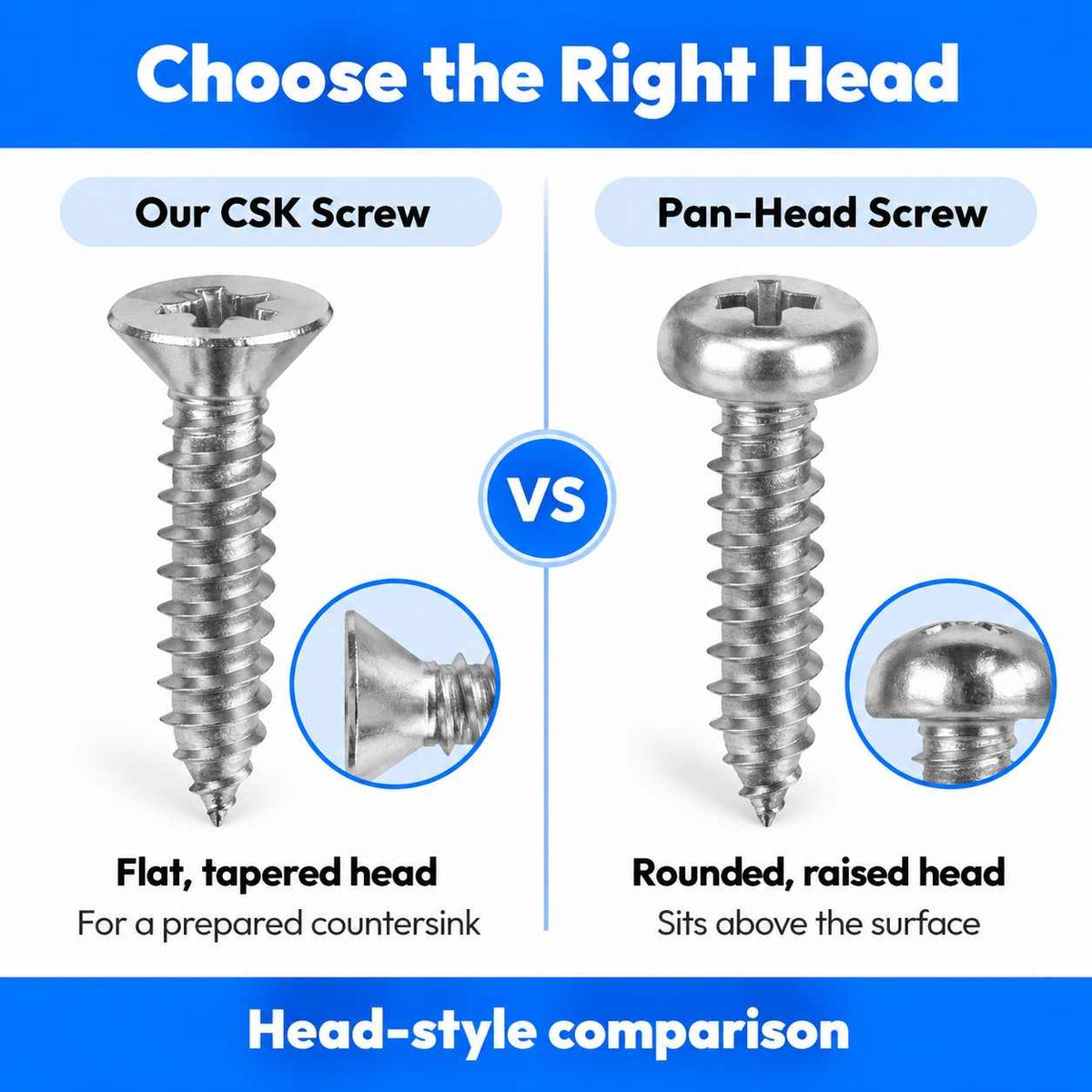 CSK Philip S.S Sheet Metal Screw 6 X 19mm-200pcs