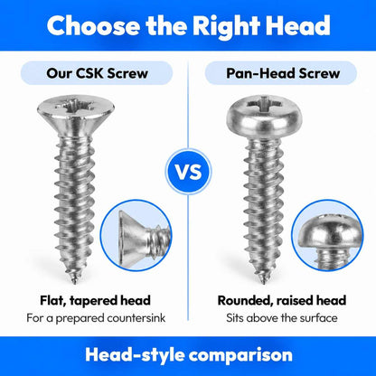 CSK Philip S.S Sheet Metal Screw 6 X 19mm-200pcs