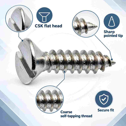 CSK Head Self Tapping Screws 8x25 mm