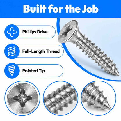 CSK Philip S.S Sheet Metal Screw 6 X 19mm-200pcs