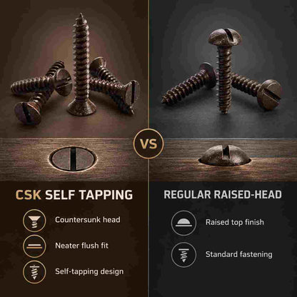 CSK Self Tapping Brown Screws (Pech)