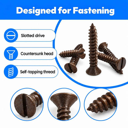 CSK Self Tapping Brown Screws (Pech)