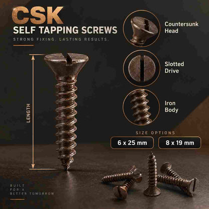 CSK Self Tapping Brown Screws (Pech)