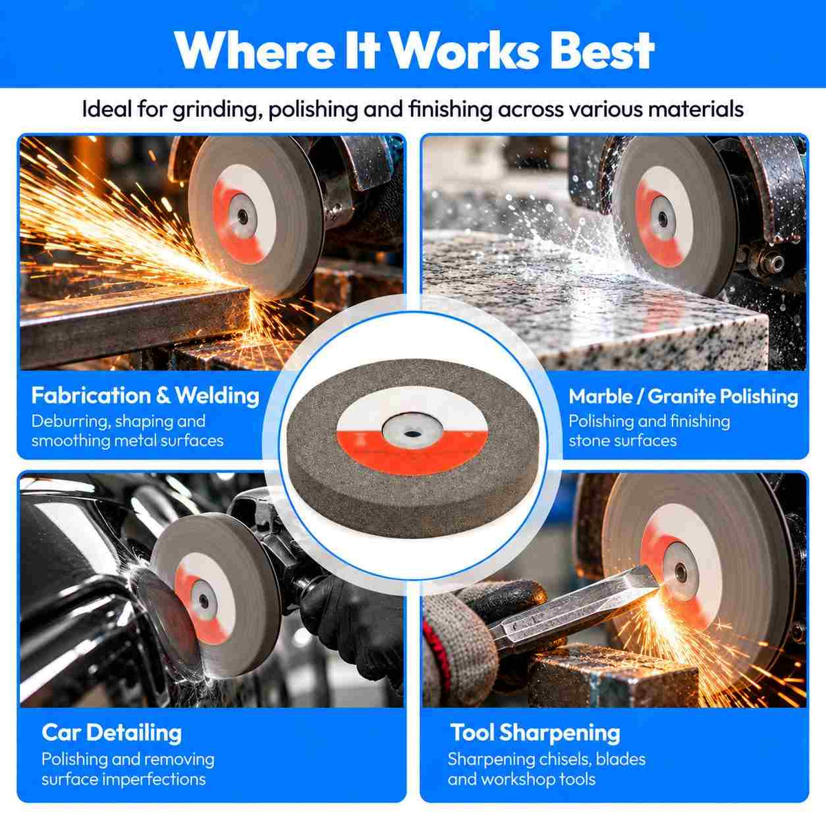 Carborundum Grinding Wheel 8''
