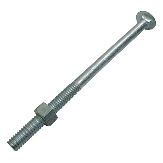 Carriage Bolts with Nuts 3/8x6inch - 10Pcs