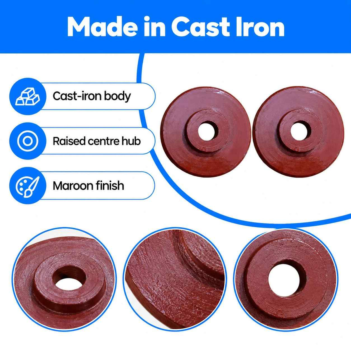 Cast Iron Grinder Adda Plate - 3 X 1 INCH