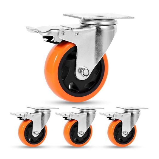 4 Pack 2.5" Heavy Duty Caster Wheels Screw Type