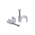 Circle Cable Clips with Metal Nails Multiple Size