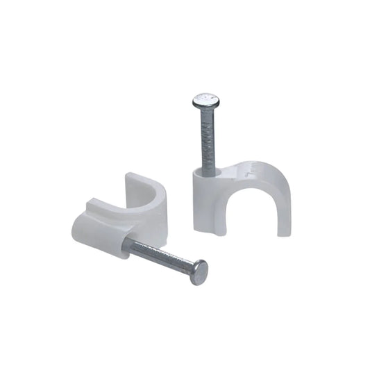 Circle Cable Clips with Metal Nails Multiple Size