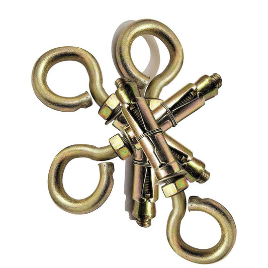 Hard Metal Closed Hook Fasteners M8Golden 8MM-Pack of 4Pcs