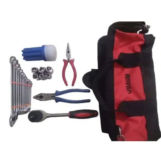 Combo Tool Kit {Tool Bag, Plier, Screwdriver Set, Nose Plier, Combination Spanner Set, Rachet Spanner, Socket Set}