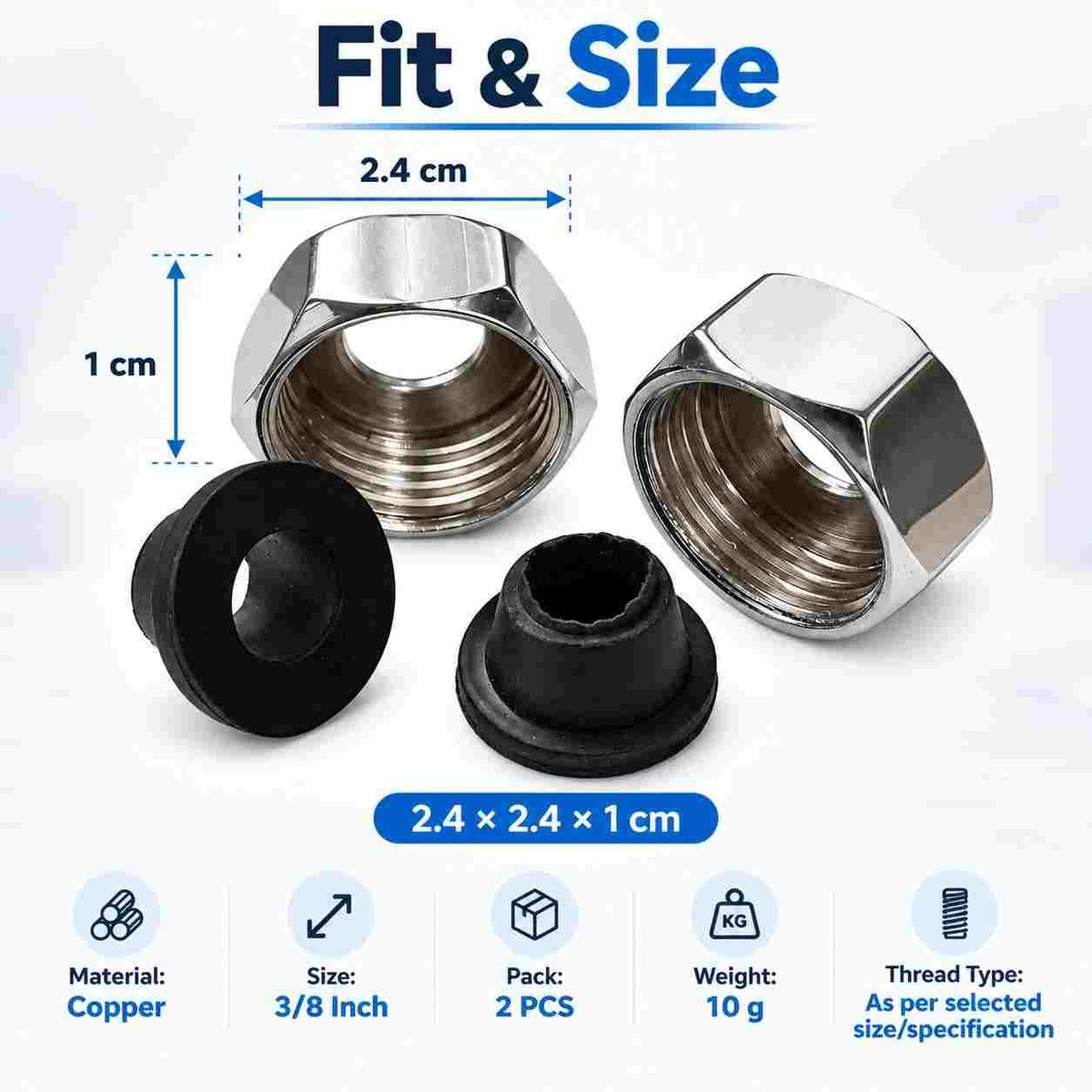 Copper Connection CP Nuts - 2 PCS